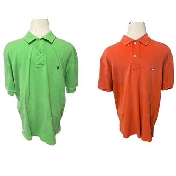 Bundle of Golf Shirts! Southern Tide and Polo by Ralph Lauren Polo Shirts Sz L - Picture 1 of 3